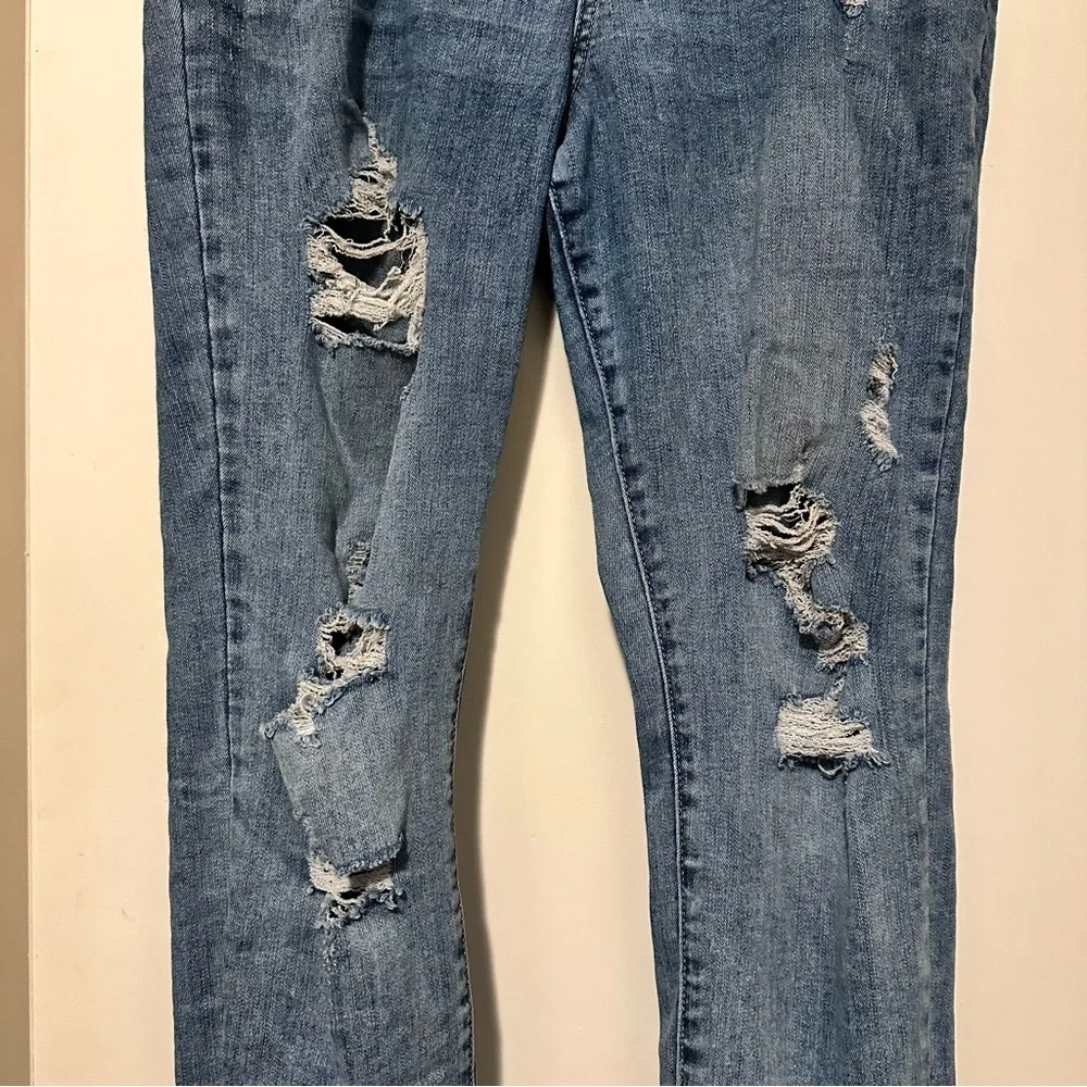 Judy Blue High Waist Destroyed Boyfriend denim jeans size 13/31 - Picture 4 of 11